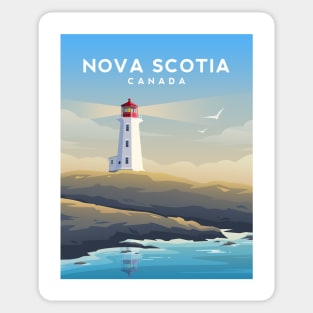 Nova Scotia, Canada - Peggy's Cove Lighthouse Sticker